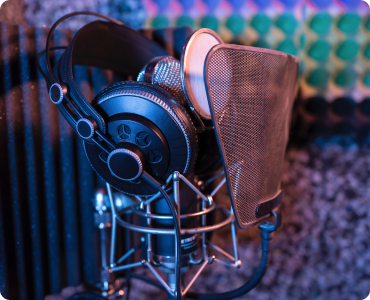 Audifonos y micrófono