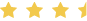 3 y media estrellas de calificación