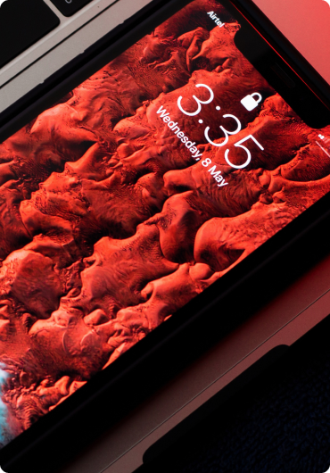 Foto en primer plano de pantalla de celular