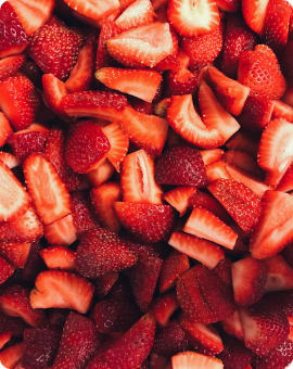 Fresas cortadas