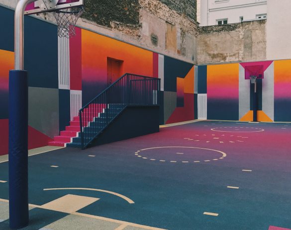 Imagen de cancha de baloncesto