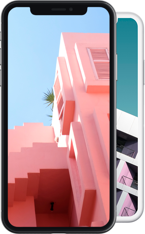 Celular con imagen de edificio